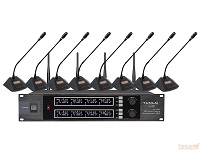 LA-U808 UHF紅外自動(dòng)對(duì)頻無(wú)線(xiàn)會(huì)議麥克風(fēng)(一拖八)